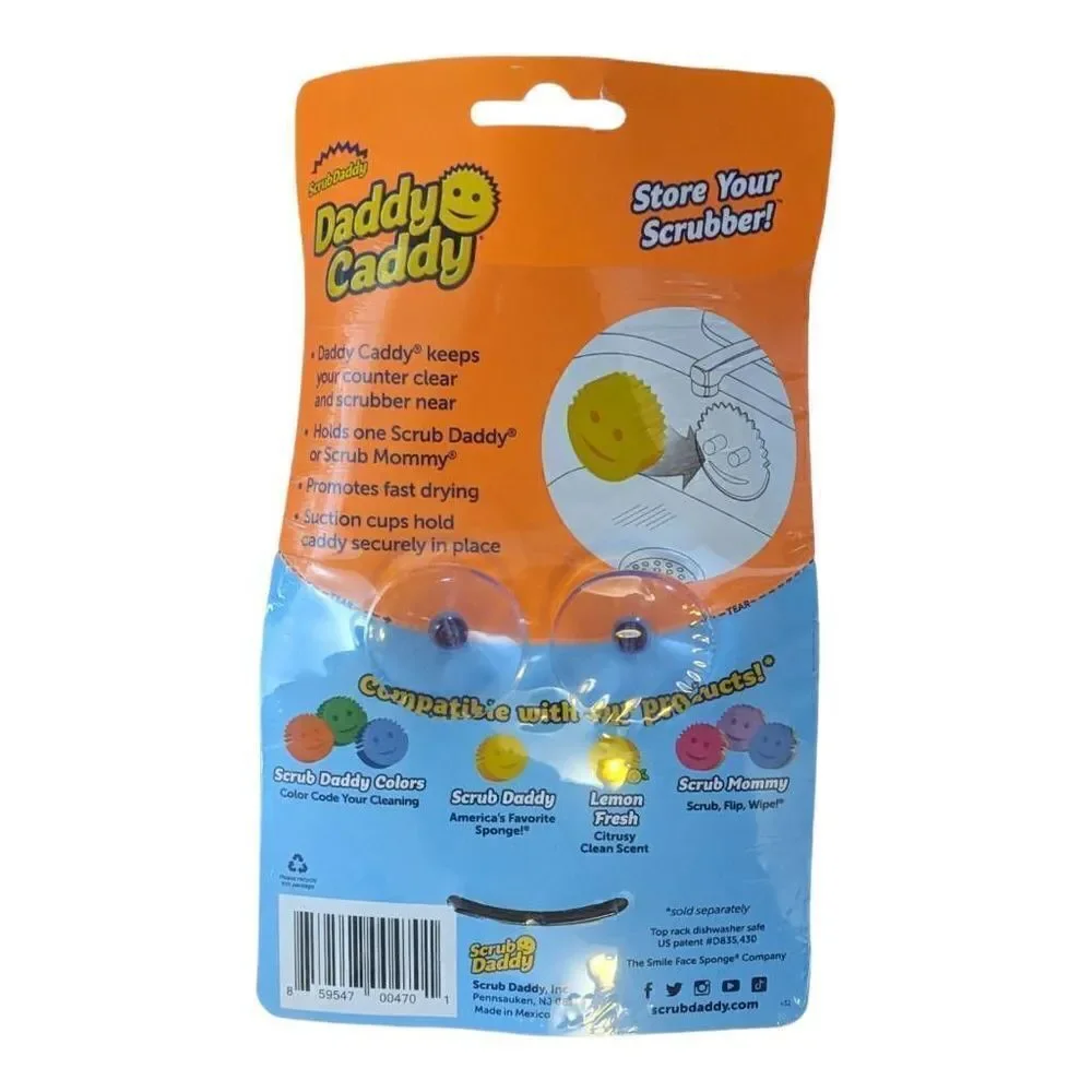 Scrub Daddy Mommy Caddy Sponge Storage New‎ Suction Cups Novelty Cleaning